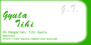 gyula tihi business card